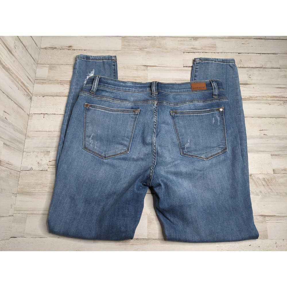 Judy Blue Skinny‎ Fit Mid-Rise Skinny Jeans Sz 13/31 (32x29) Stretch Distressed - Picture 8 of 12